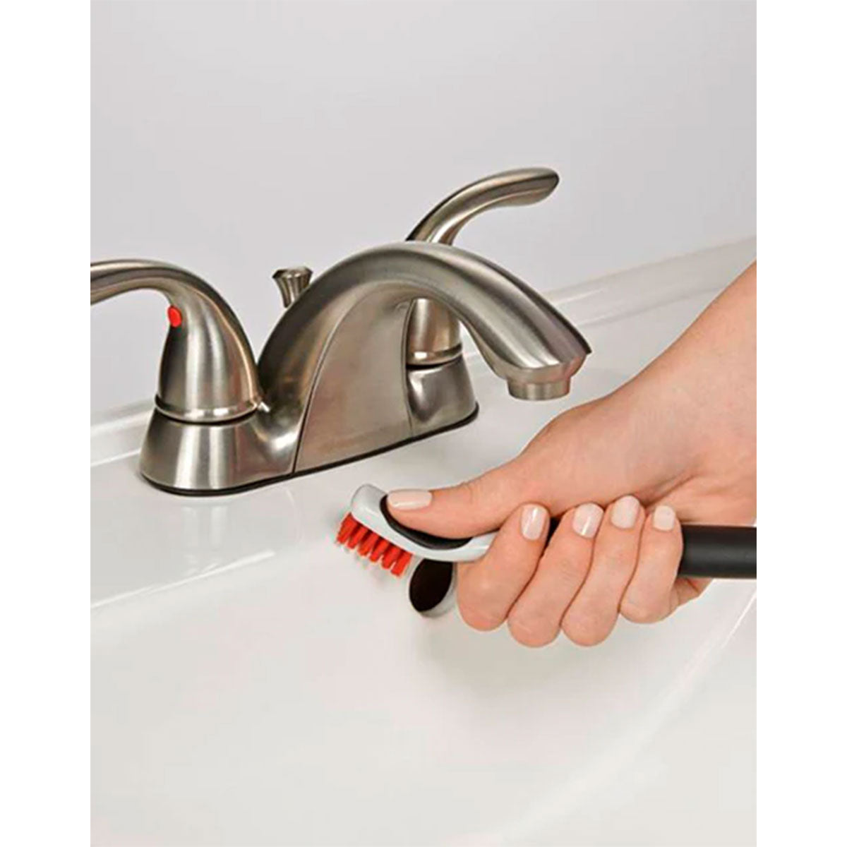 Juego de cepillos de limpieza profunda OXO (2 cepillos, rojo)