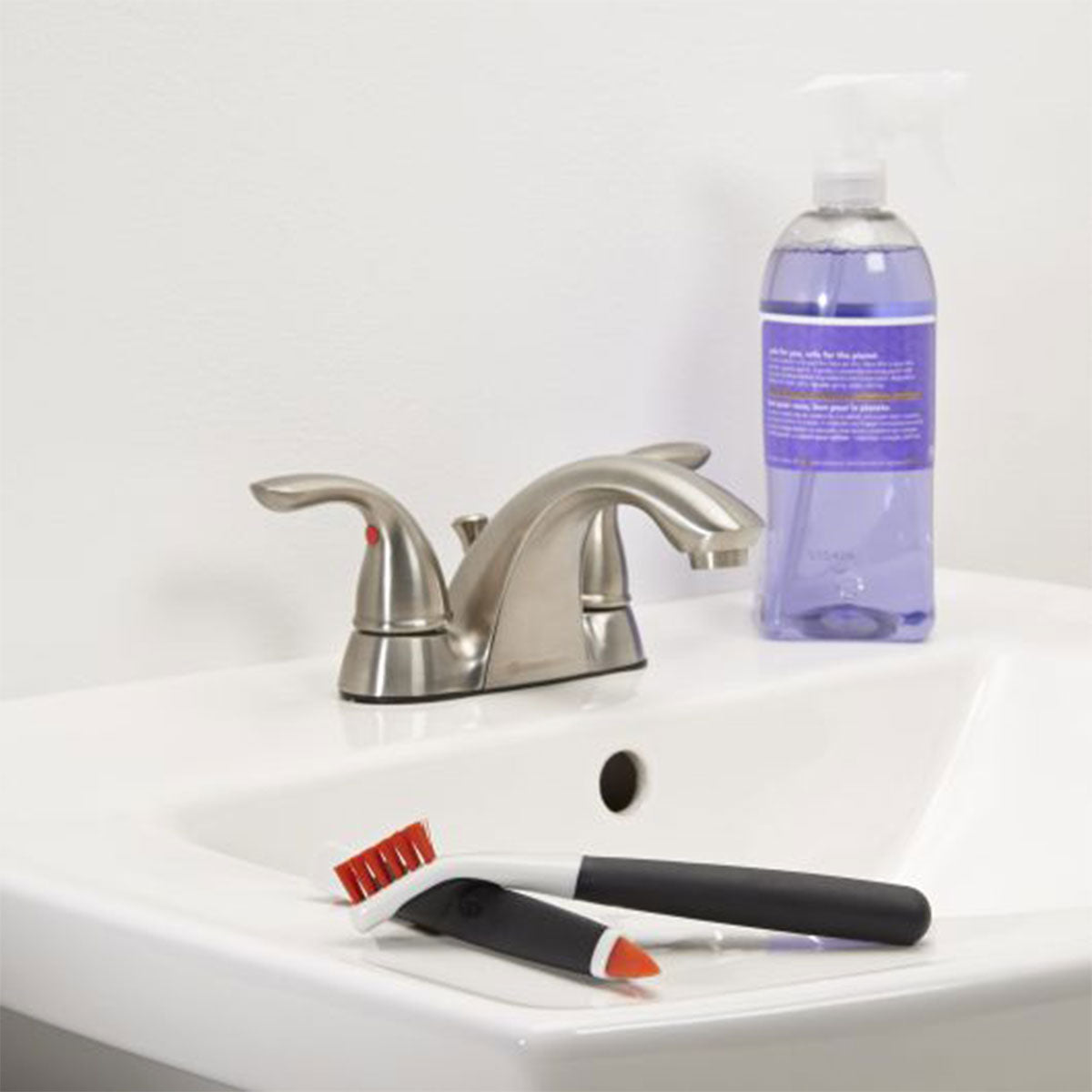 Juego de cepillos de limpieza profunda OXO (2 cepillos, rojo)