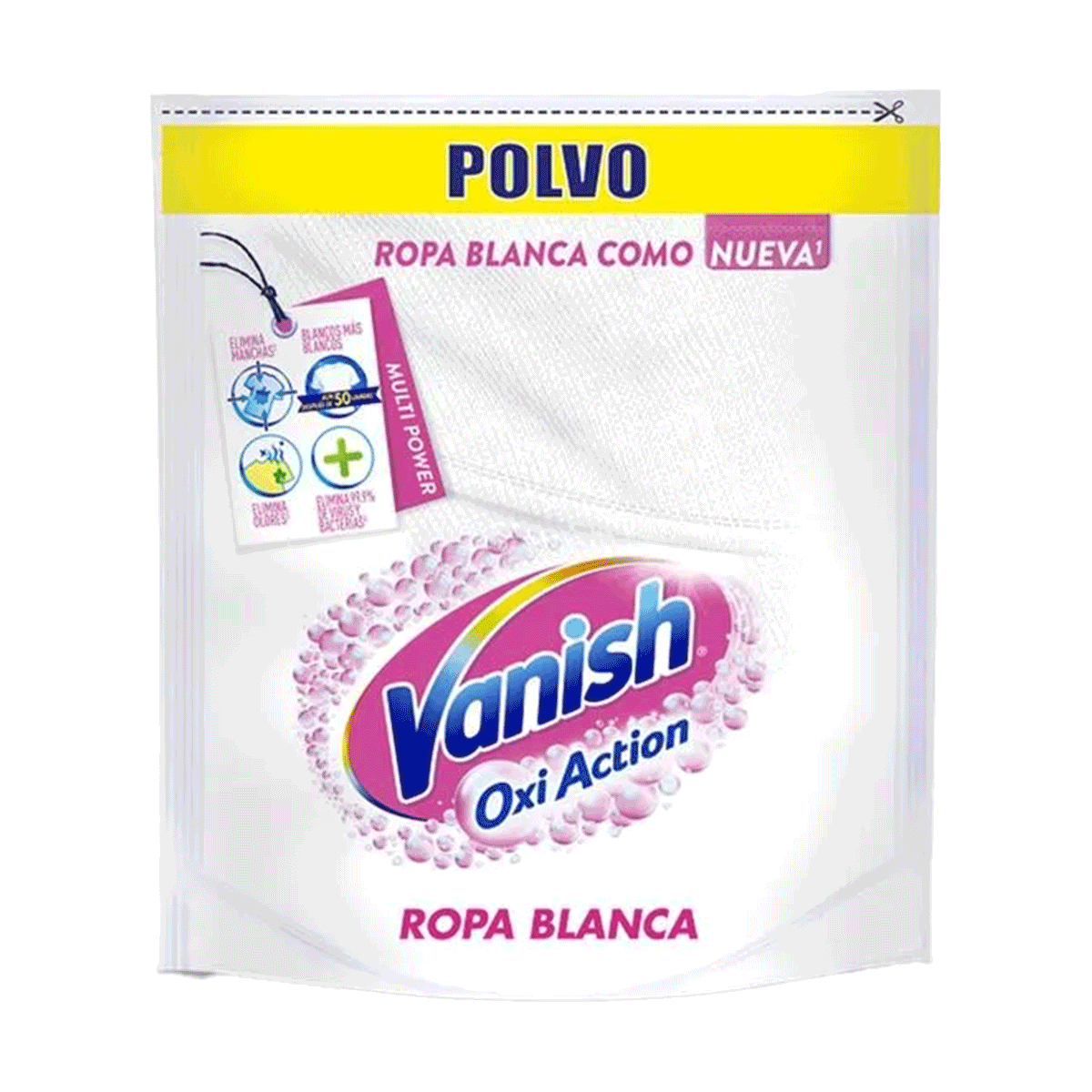 Quitamanchas Oxi Action Ropa Blanca Recarga en Polvo Vanish 450 gr