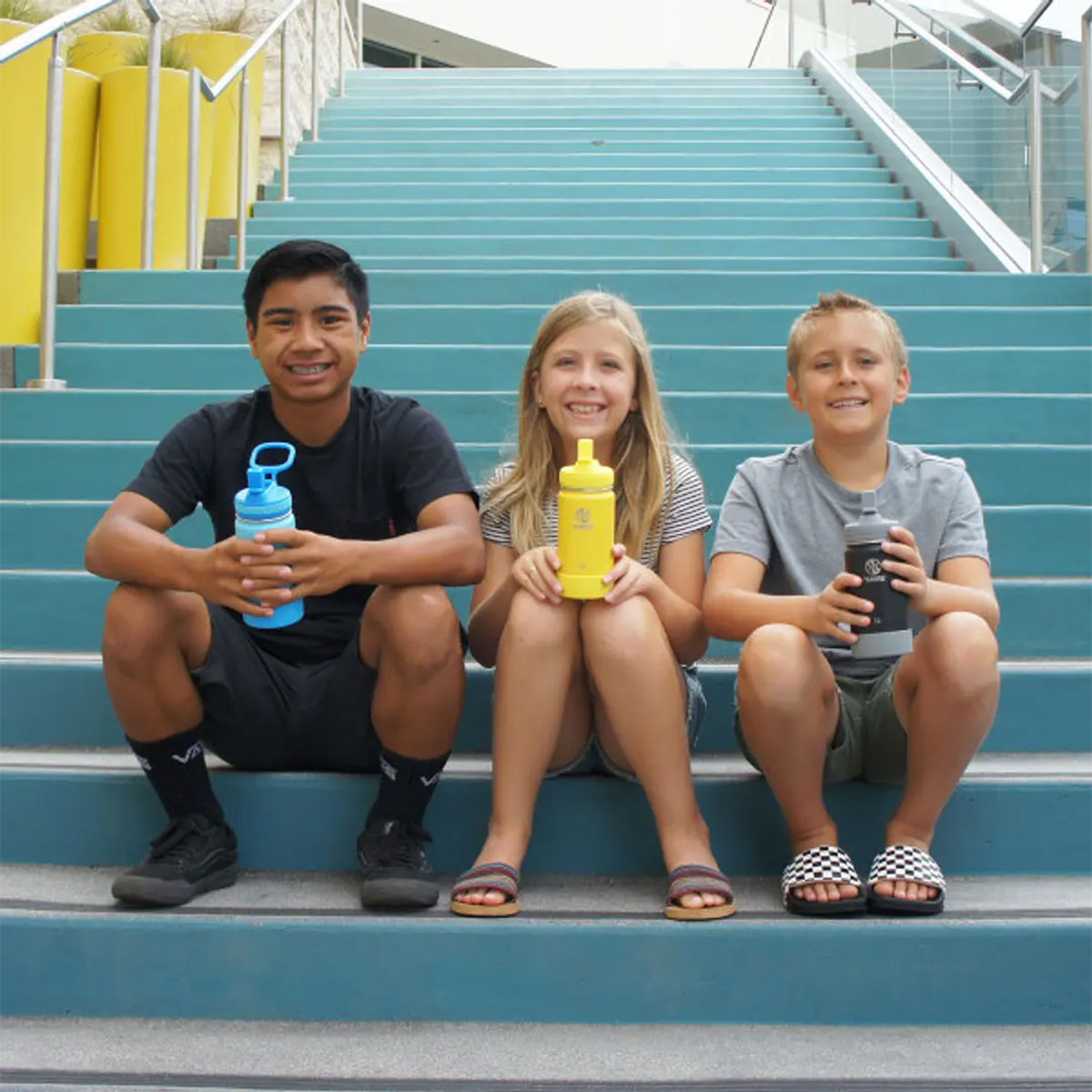 Botella térmica con bombilla Takeya Kids Slate 414 ml - producto de origen 🇯🇵 Japonés