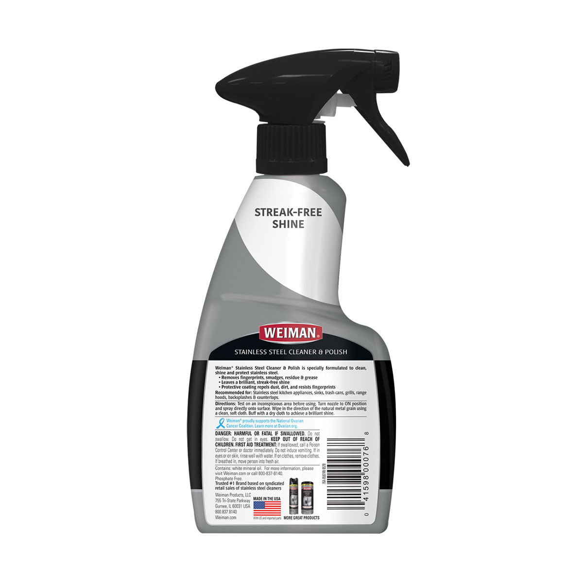 Limpiador y Pulidor Acero Inoxidable Gatillo Weiman 651 ml