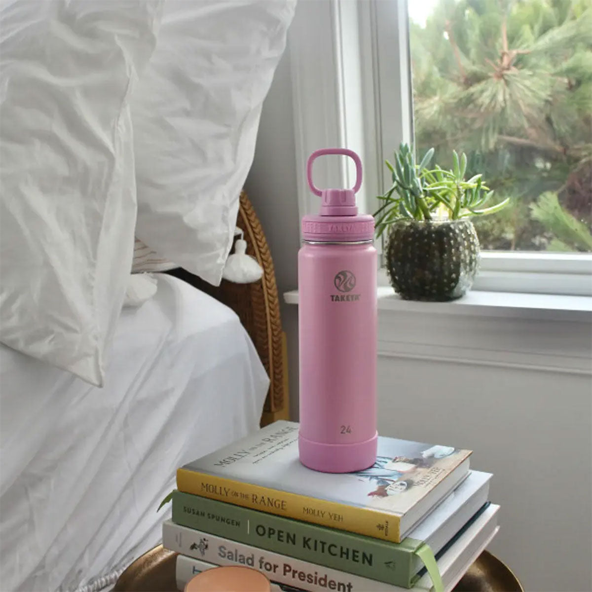 Botella térmica con tapa Antigoteo Takeya Pink Lavender 700 ml - producto de origen 🇯🇵 Japonés