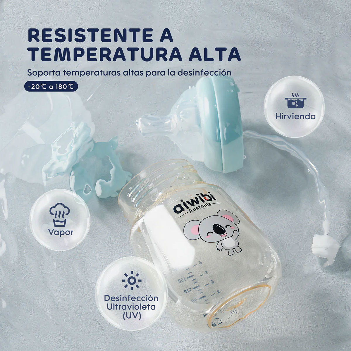Biberón Antigases para bebés Recién Nacidos Aiwibi 120 ml