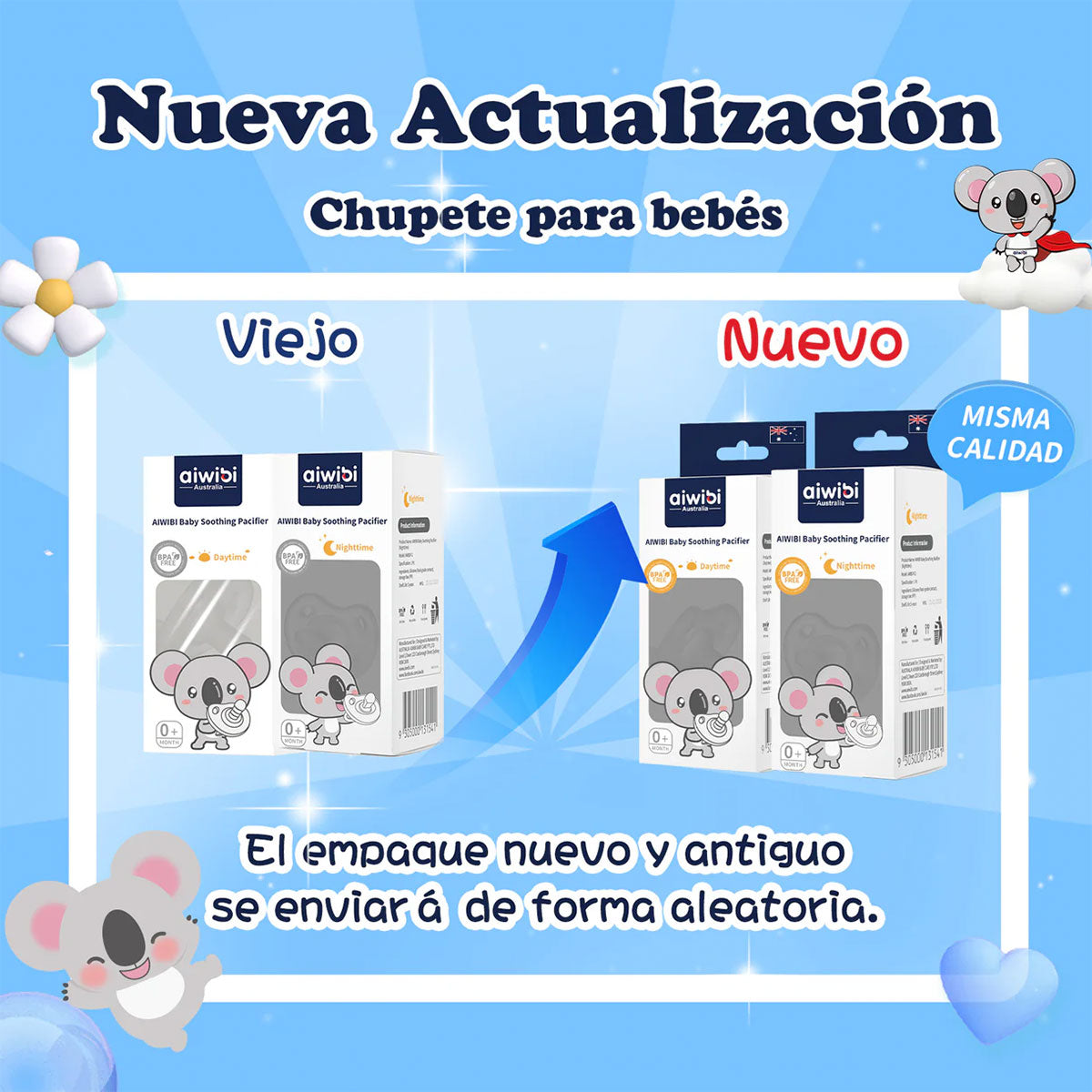 Chupete de día para bebé Aiwibi (1 unidad)