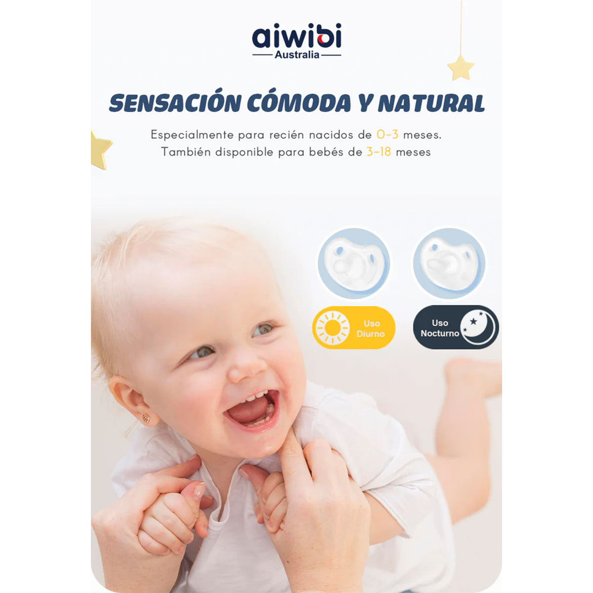 Chupete de día para bebé Aiwibi (1 unidad)