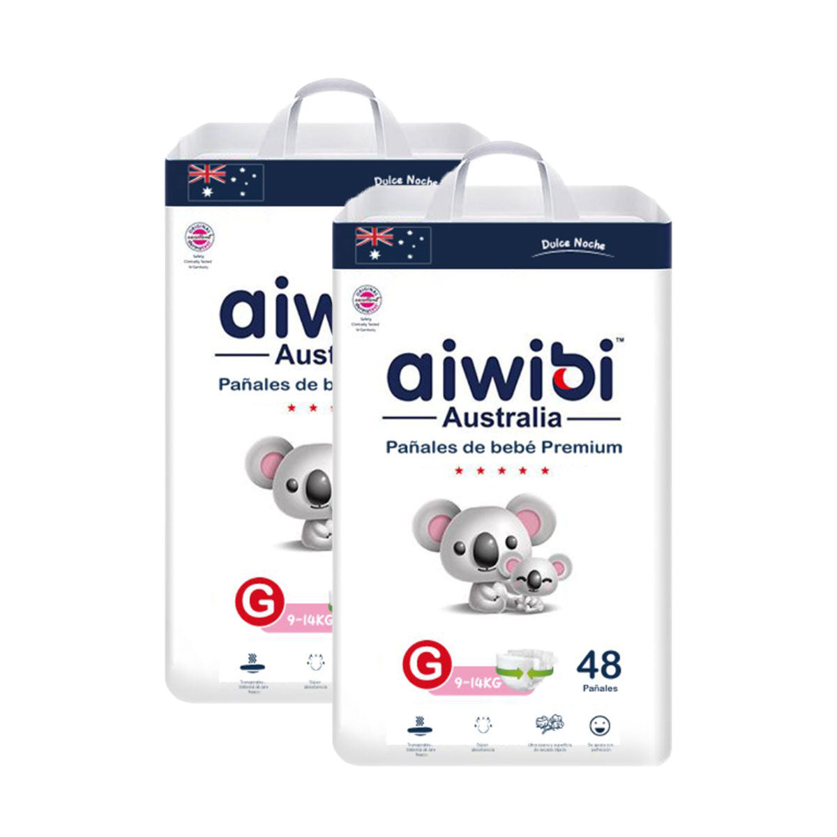 Pack Pañales Aiwibi Premium Dulce Noche G (48 unidades) 2x $25.990
