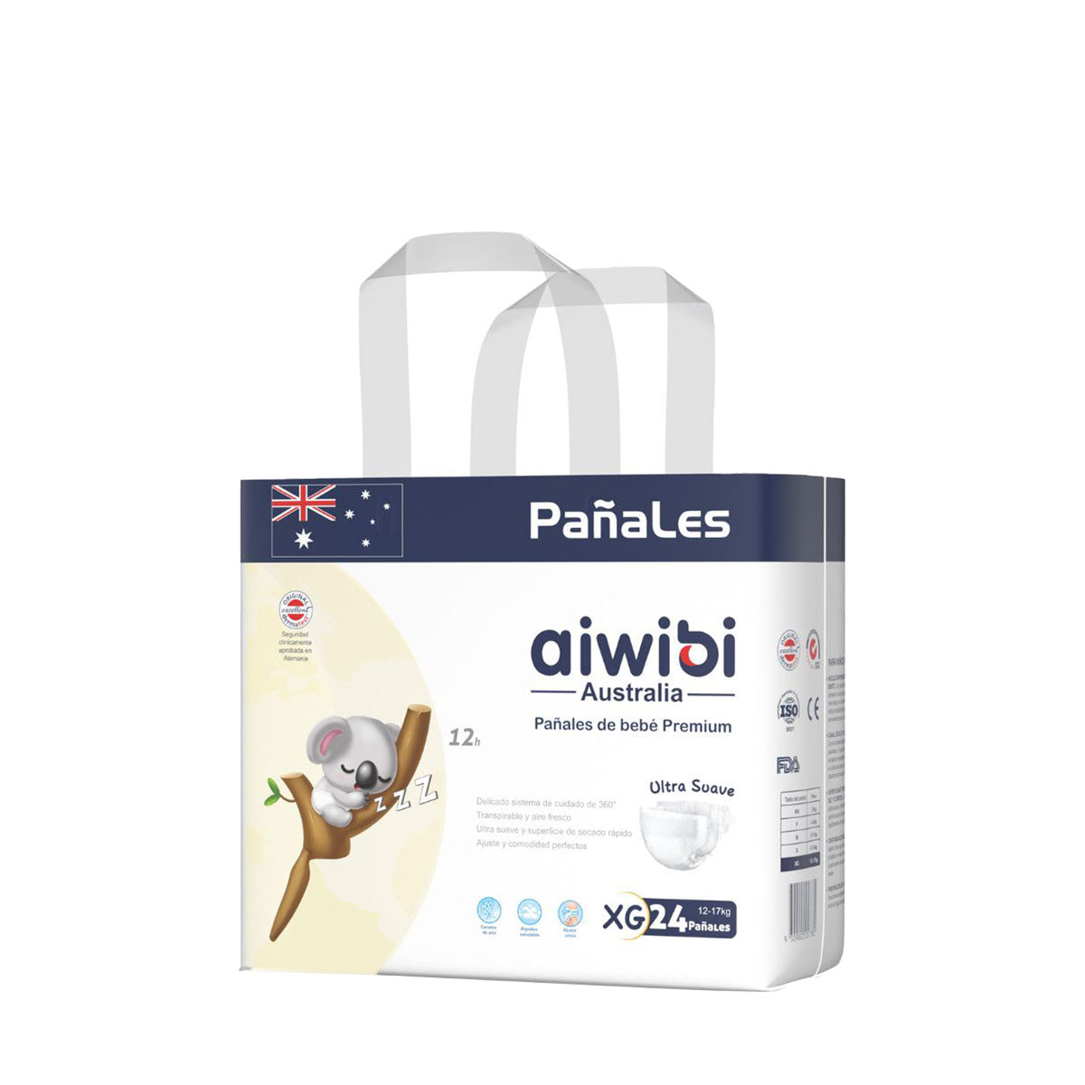 Pañales Aiwibi Premium XG (24 unidades) - 🇦🇺 Producto Australiano