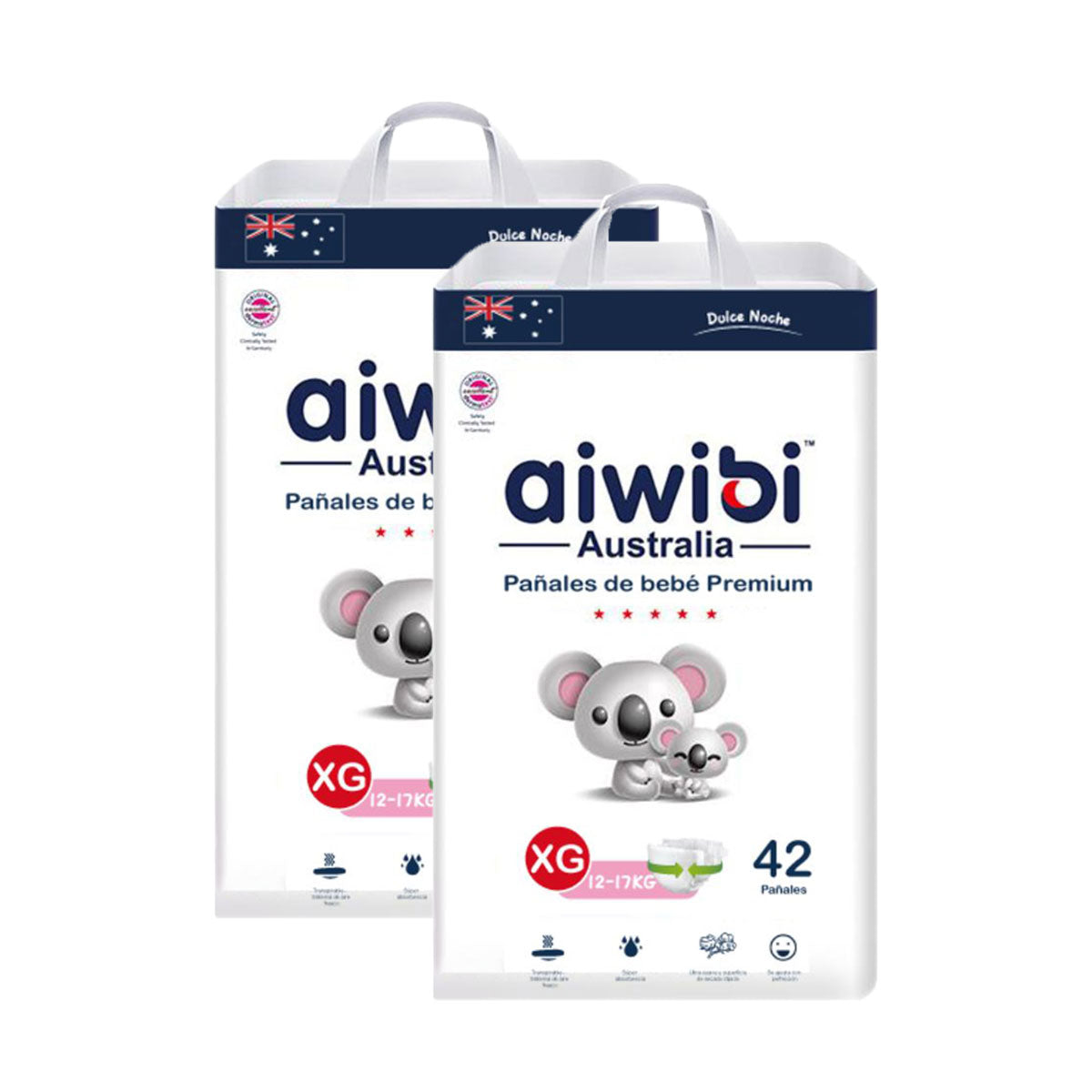 Pack Pañales Aiwibi Premium Dulce Noche XG (42 unidades) 2x $25.990