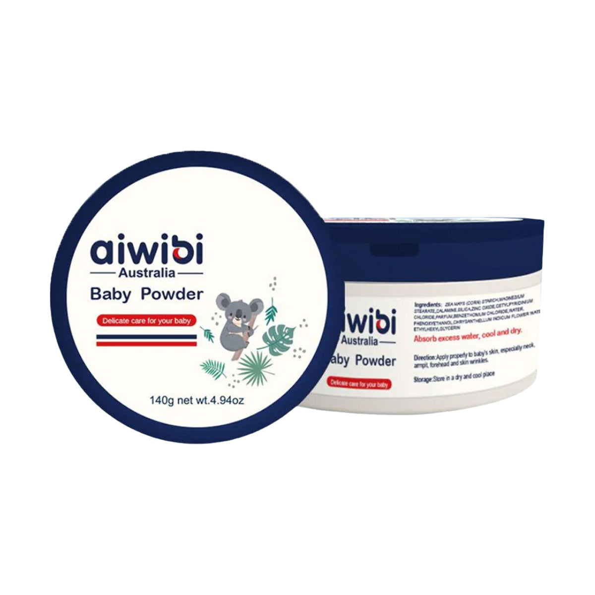 Polvo Corporal sin Talco para bebés Aiwibi 140 gr