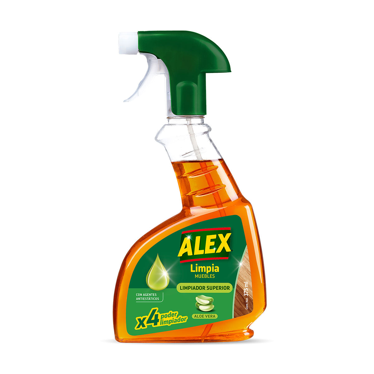 Limpiador para Muebles de Madera con Gatillo y Aloe Vera Alex 375 ml