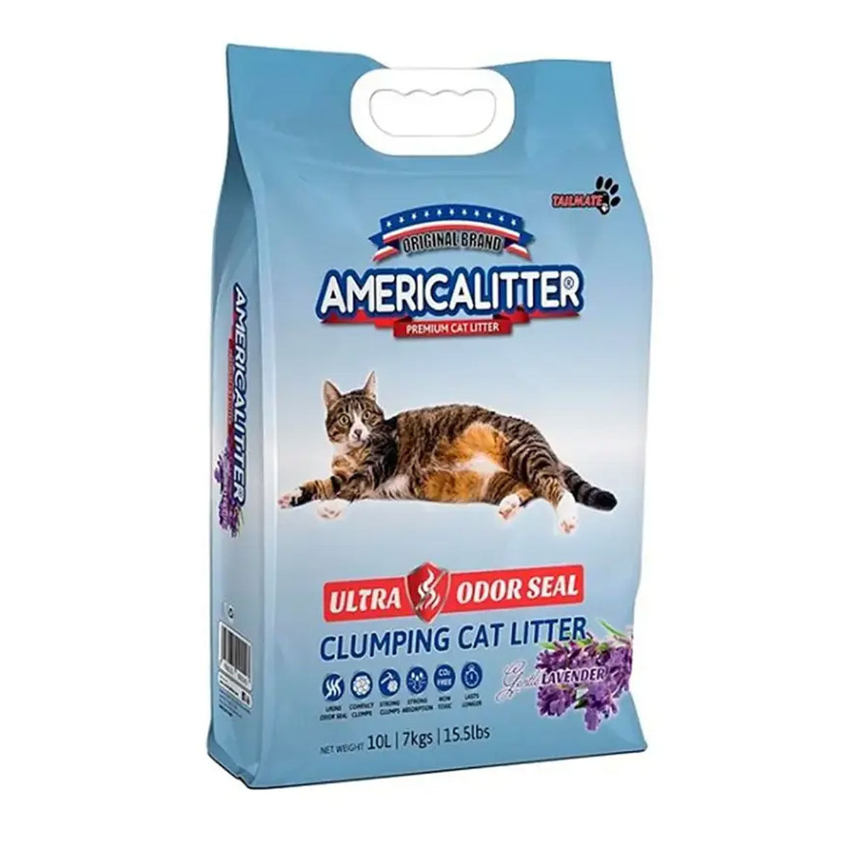 Arena para Gato Aroma Lavanda Ultra Odor Seal America Litter 7 kg