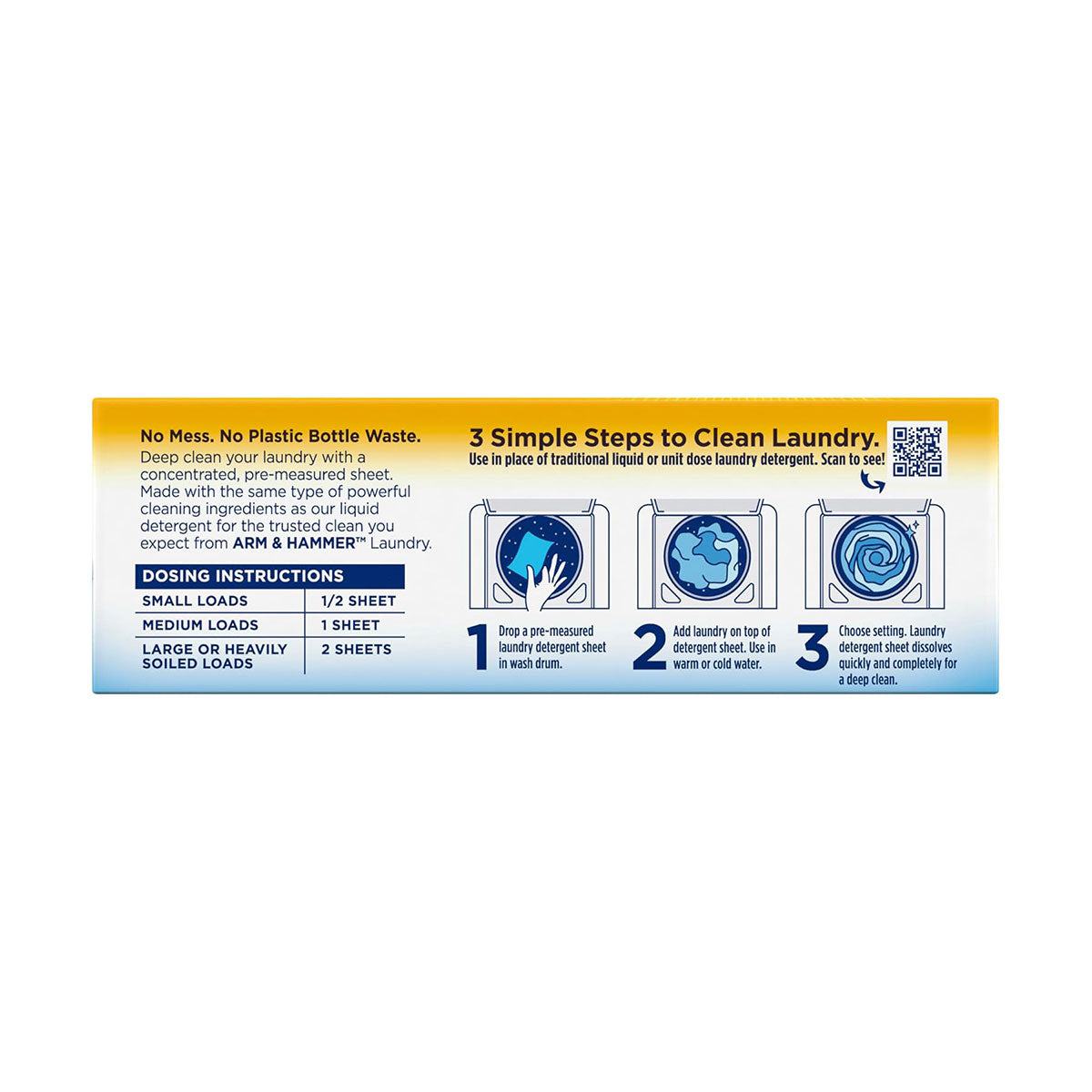 Detergente para ropa en hojas Power Sheets Arm & Hammer (50 unidades)