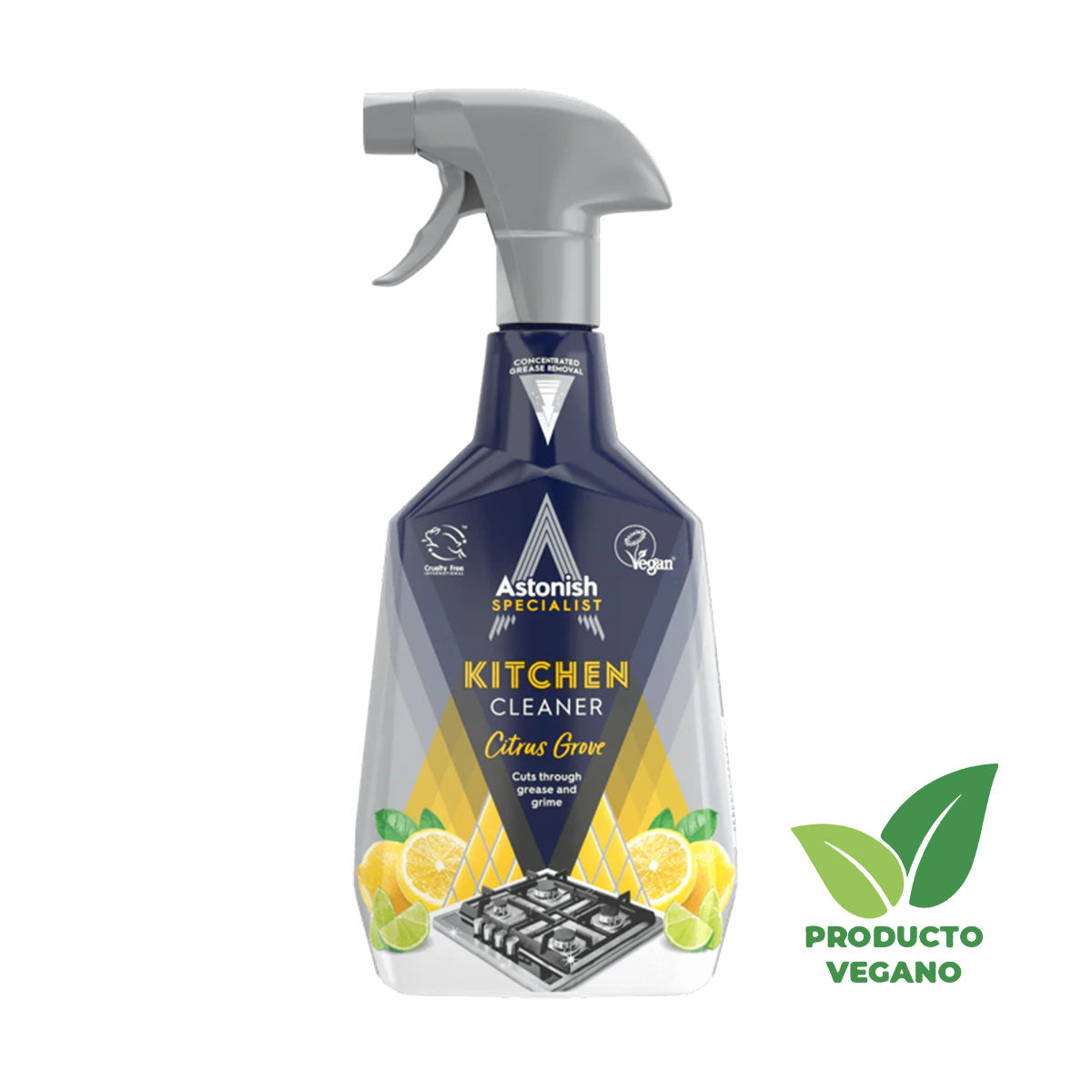 Limpiador Especialista de Cocina fragancia cítrica 750 ml Astonish - 🌱 🇬🇧 Producto Vegano del Reino Unido
