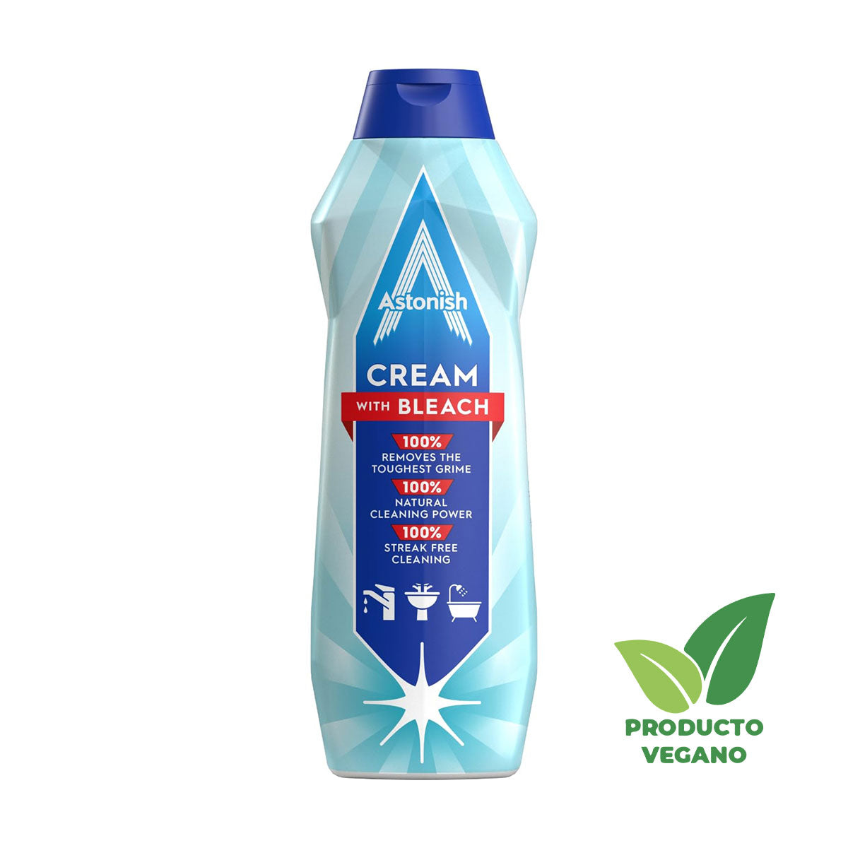Limpiador Multiuso en Crema con Lejía 500 ml Astonish - 🌱 🇬🇧 Producto Vegano del Reino Unido