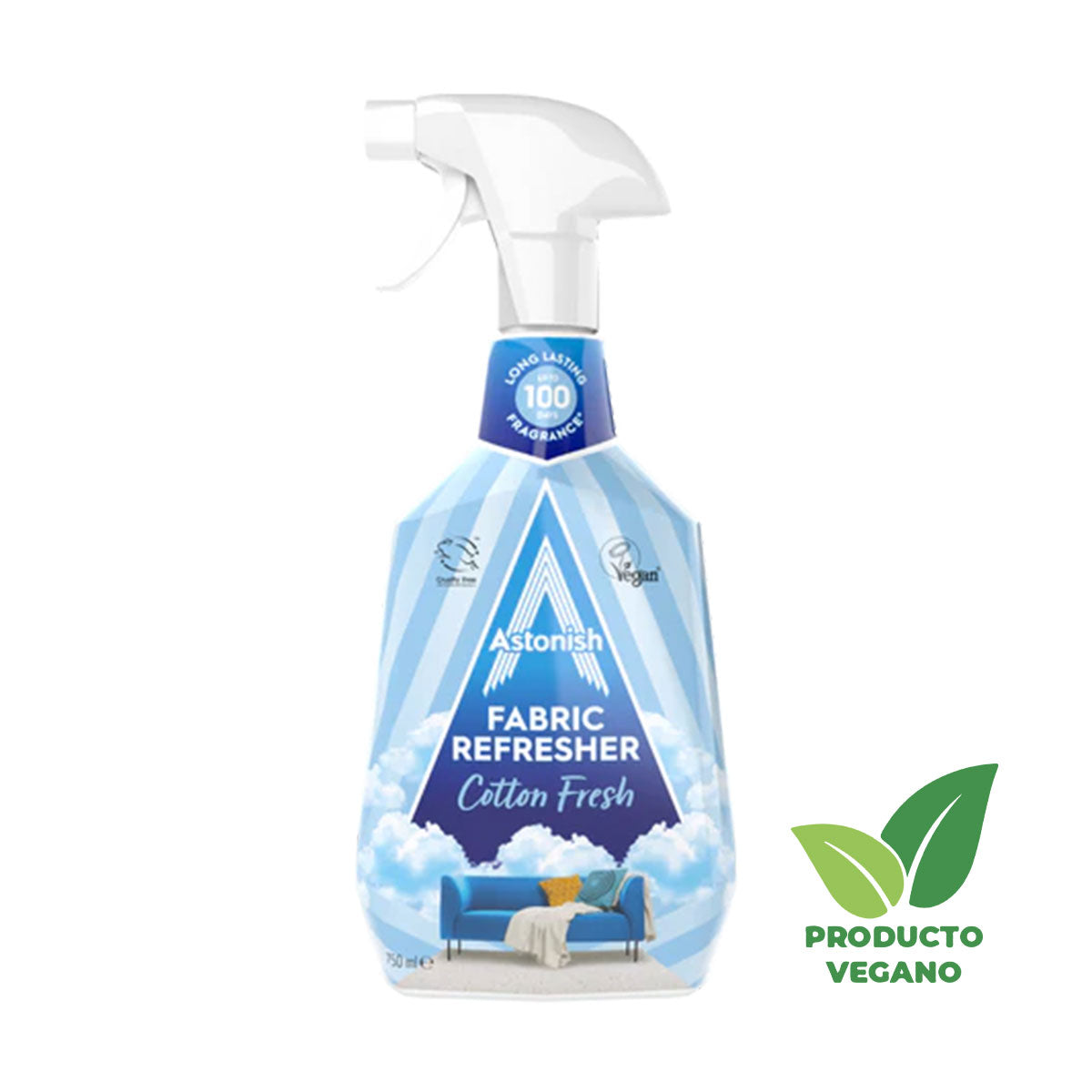 Reavivador de Telas aroma Cotton Fresh 750 ml Astonish - 🌱 🇬🇧 Producto Vegano del Reino Unido