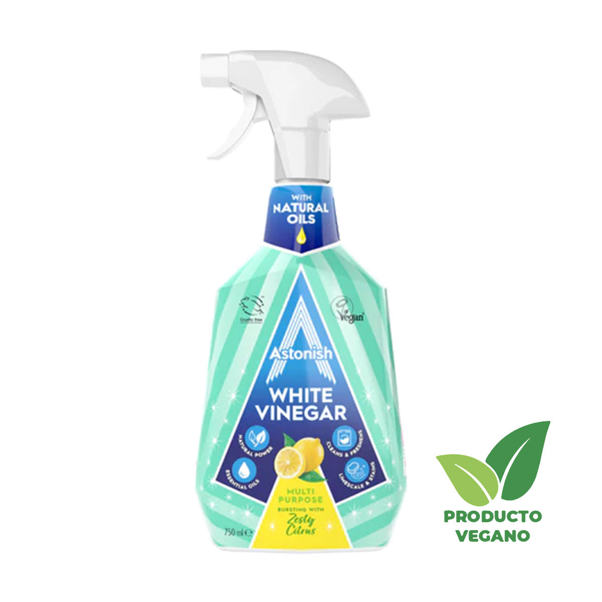 Limpiador multiusos Vinagre Blanco aroma Zesty Citrus 750 ml Astonish - 🌱 🇬🇧 Producto Vegano del Reino Unido