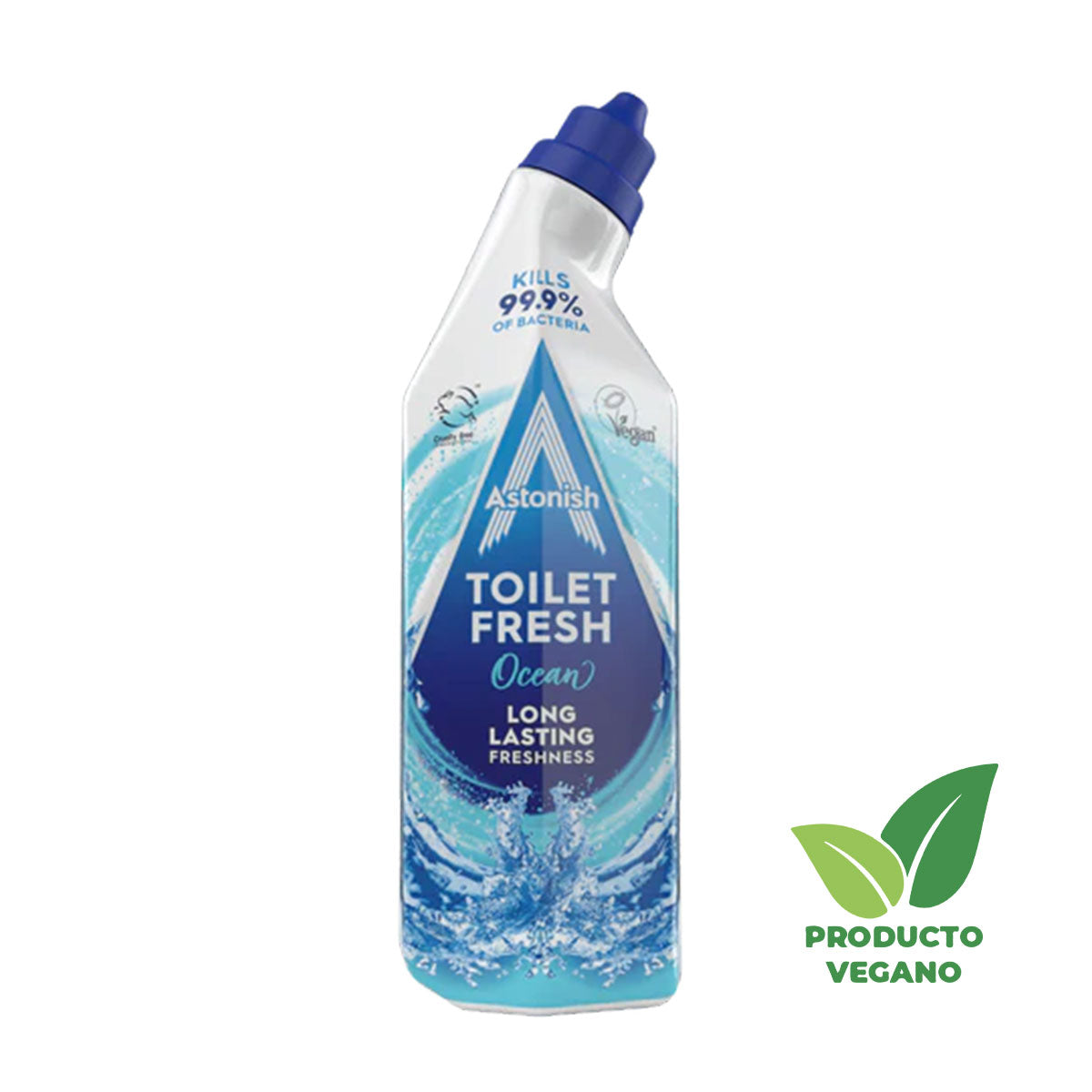 Limpiador Desinfectante para Inodoros en Gel Toilet Fresh aroma Ocean 750 ml Astonish - 🌱 🇬🇧 Producto Vegano del Reino Unido
