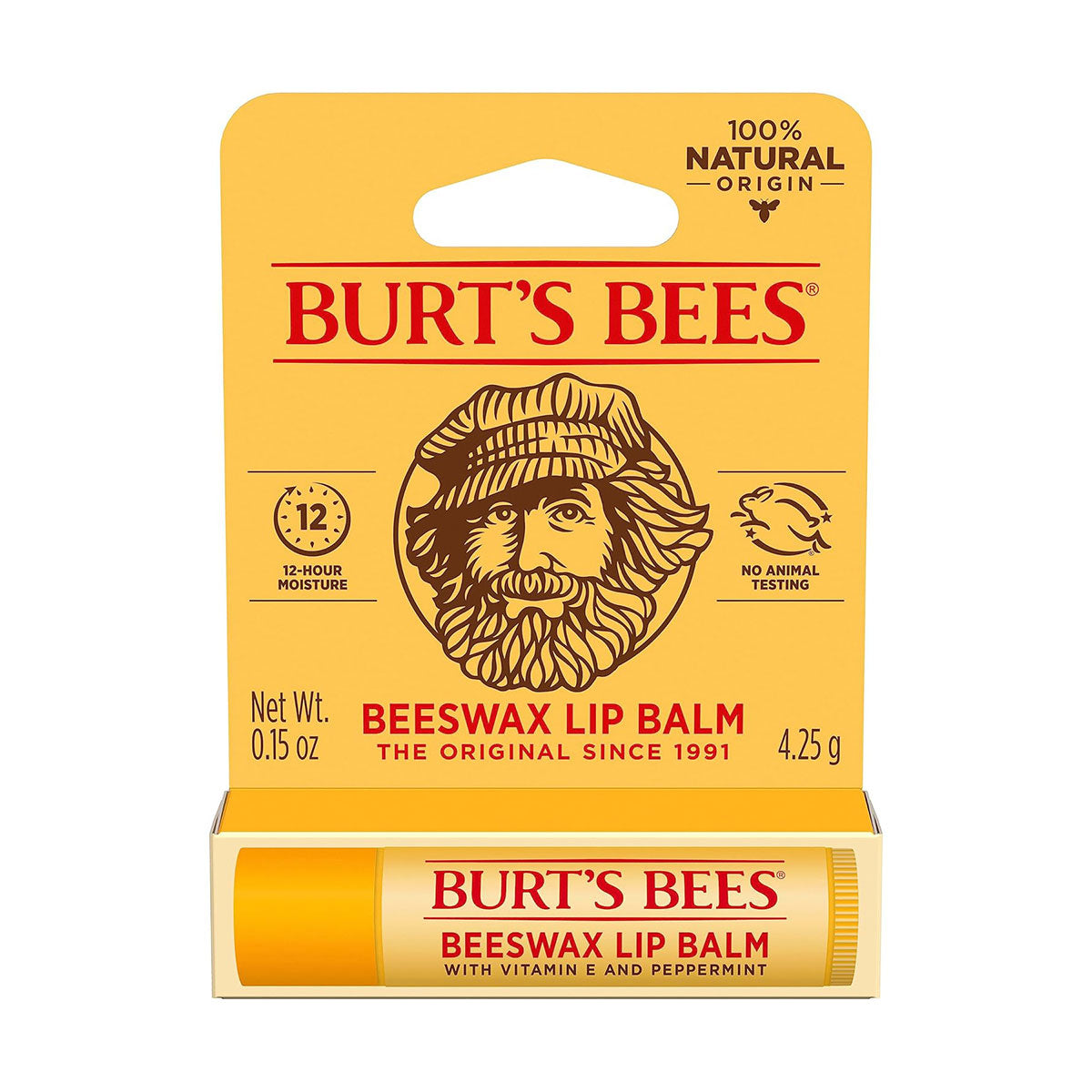 Bálsamo labial Blister Original Cera de Abeja Burt’s Bees 4 gr - 🐝🍃 producto 100% natural