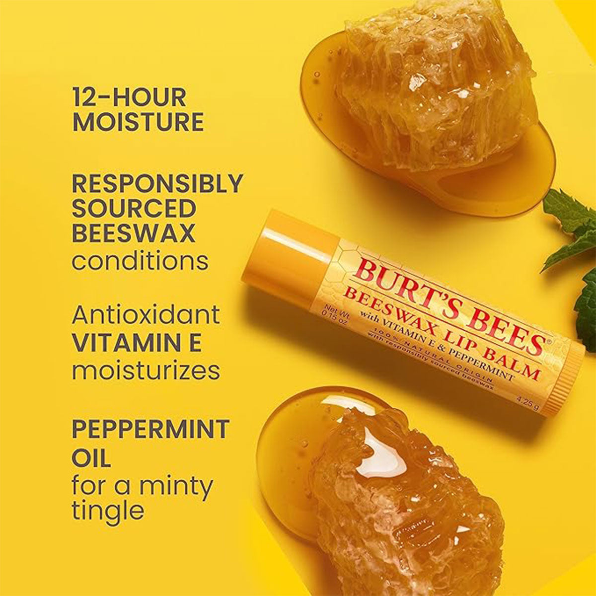 Bálsamo labial Blister Original Cera de Abeja Burt’s Bees 4 gr - 🐝🍃 producto 100% natural