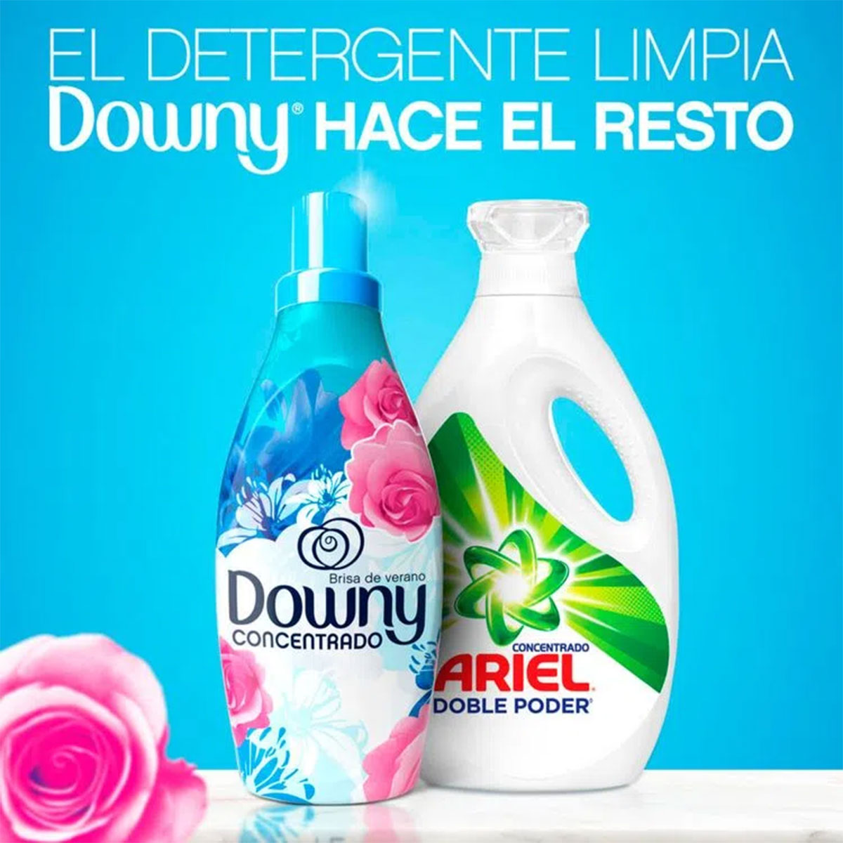 Suavizante Concentrado de ropa Downy Brisa de Verano 1 lt (rinde 4 lt)