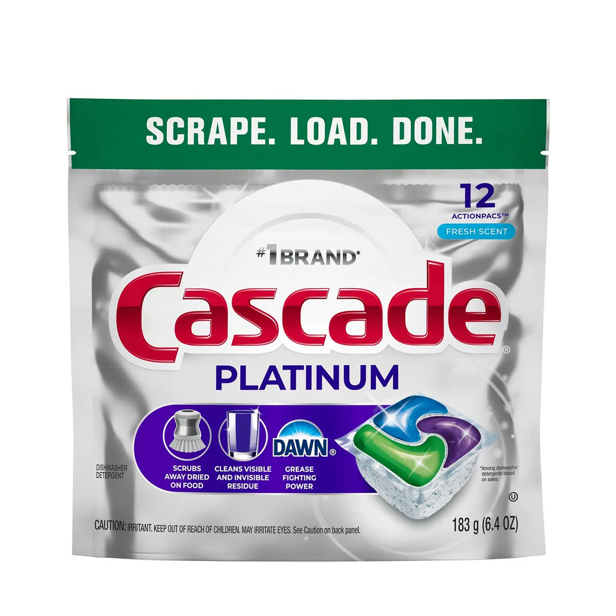 Detergente lavavajillas Cascade Platinum Fresh Scent (12 cápsulas ActionPacs)