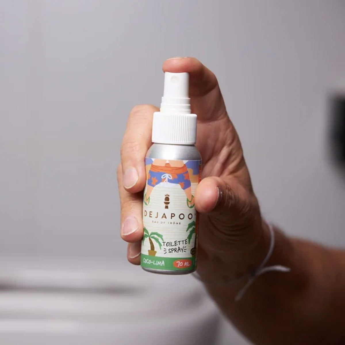 Spray para baño aroma Coco Lima 70 ml Dejapoo | Neutraliza y elimina olores con frescura tropical