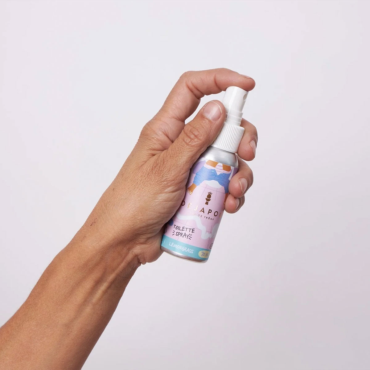 Spray para baño aroma Lemongrass 70 ml Dejapoo | Neutraliza y elimina olores con frescura herbal