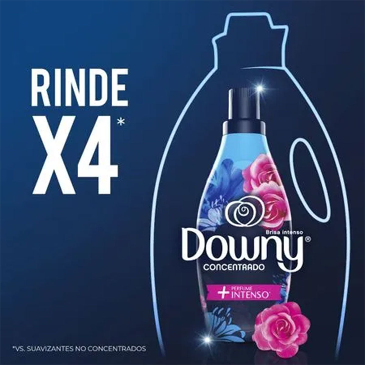 Suavizante Concentrado de ropa Downy Brisa Intenso 1 litro (rinde 4 lt)