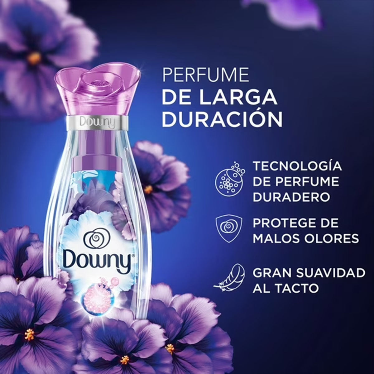 Suavizante Concentrado de ropa Downy Lirios de Campo 1 litro (rinde 4 lt)