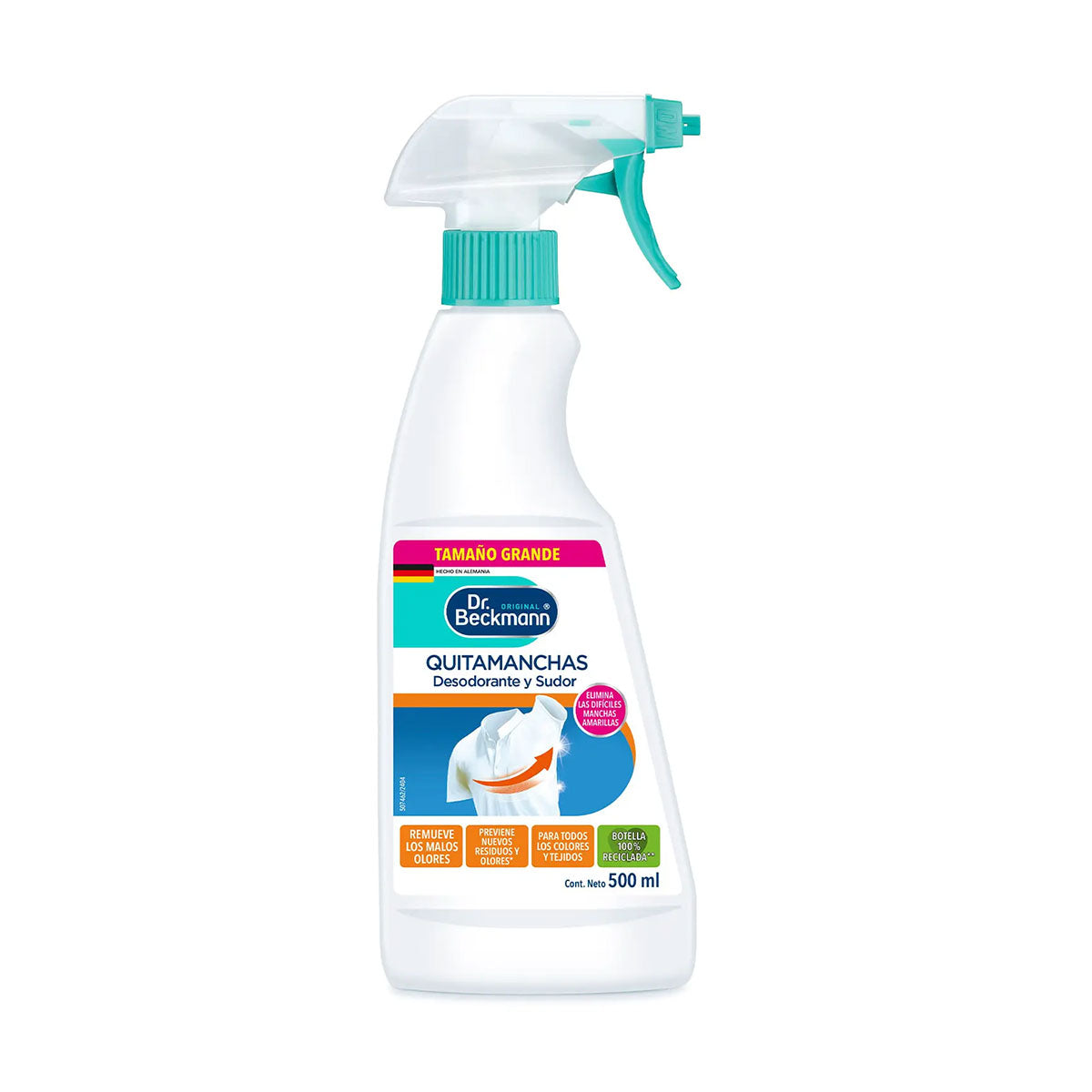 Quitamanchas de Desodorante y Sudor en Spray 500 ml Dr. Beckmann. Producto Alemán Sustentable