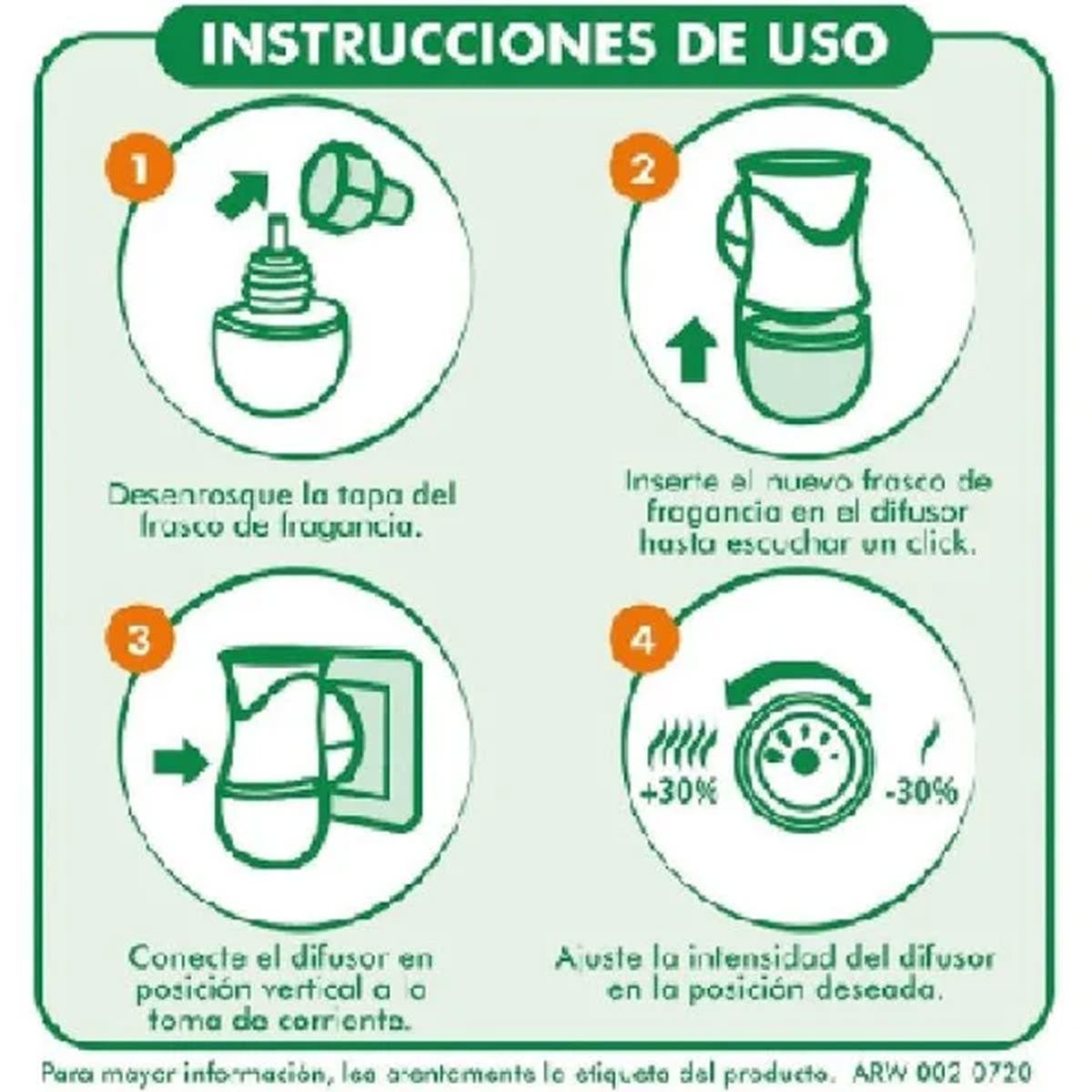 Pack Ahorro Difusor Eléctrico + 2 Repuestos 21 ml Aromatizante de Ambientes Vainilla Air Wick