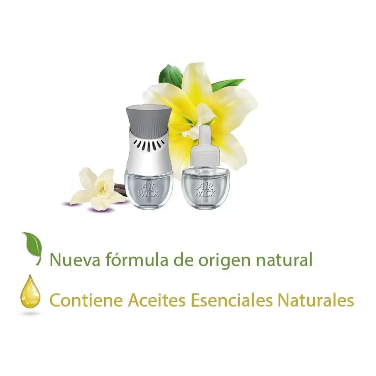 Pack Ahorro Difusor Eléctrico + 2 Repuestos 21 ml Aromatizante de Ambientes Vainilla Air Wick