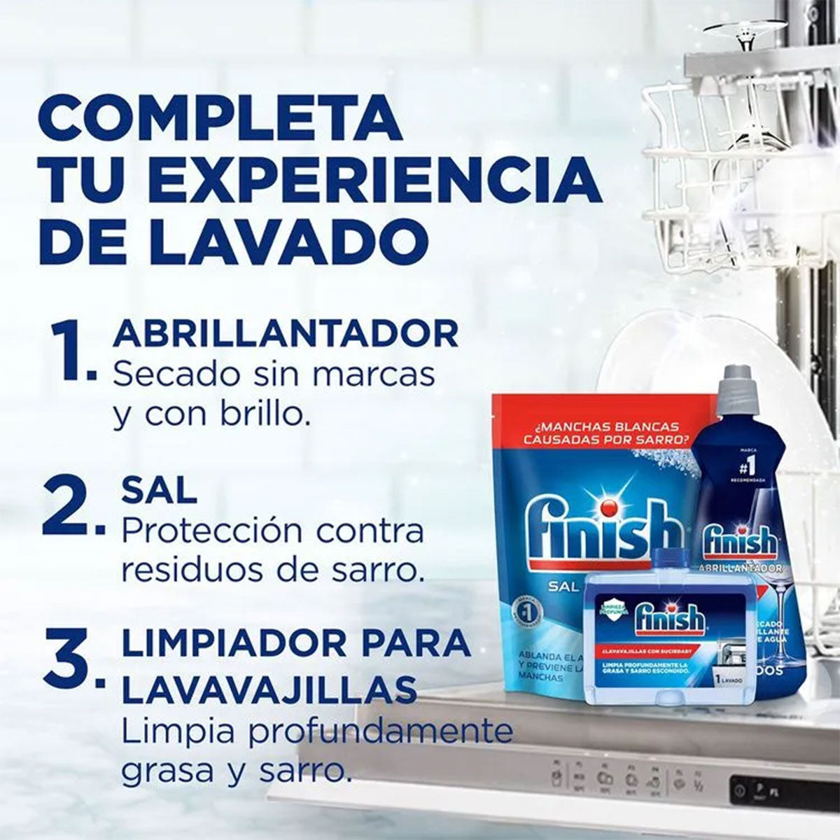 Detergente lavavajillas en Polvo Finish 1 kg