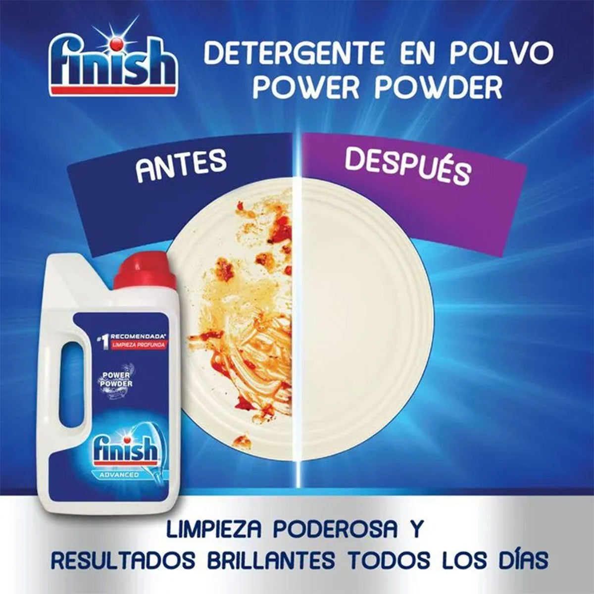 Detergente lavavajillas en Polvo Finish 1 kg