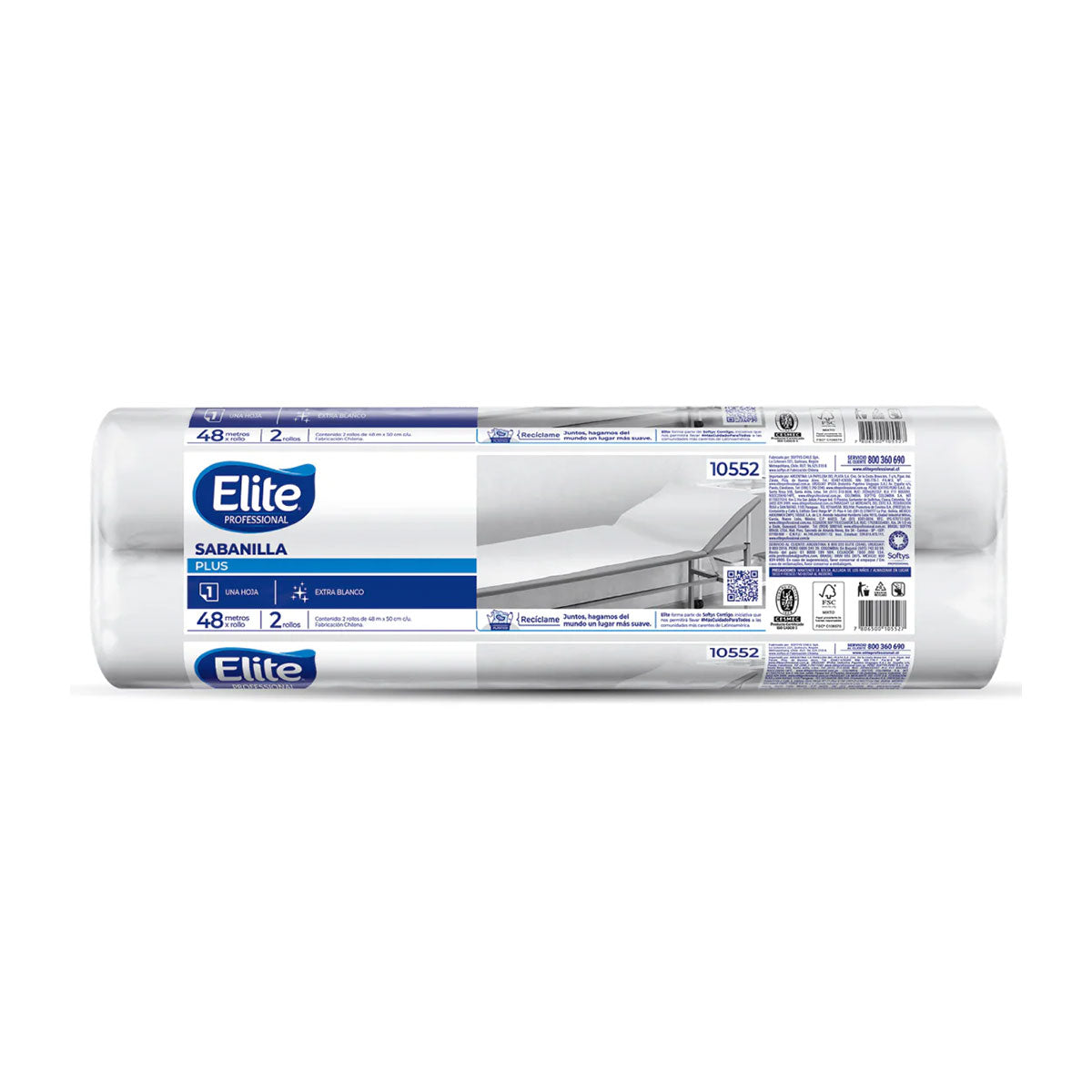 Sabanilla Blanca Plus Una Hoja 48 metros Elite Professional (2 unidades)