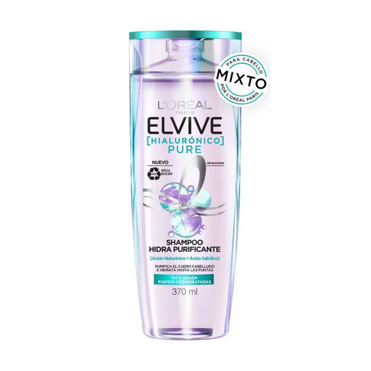 Shampoo Hialurónico Pure L'Oréal Elvive 370 ml