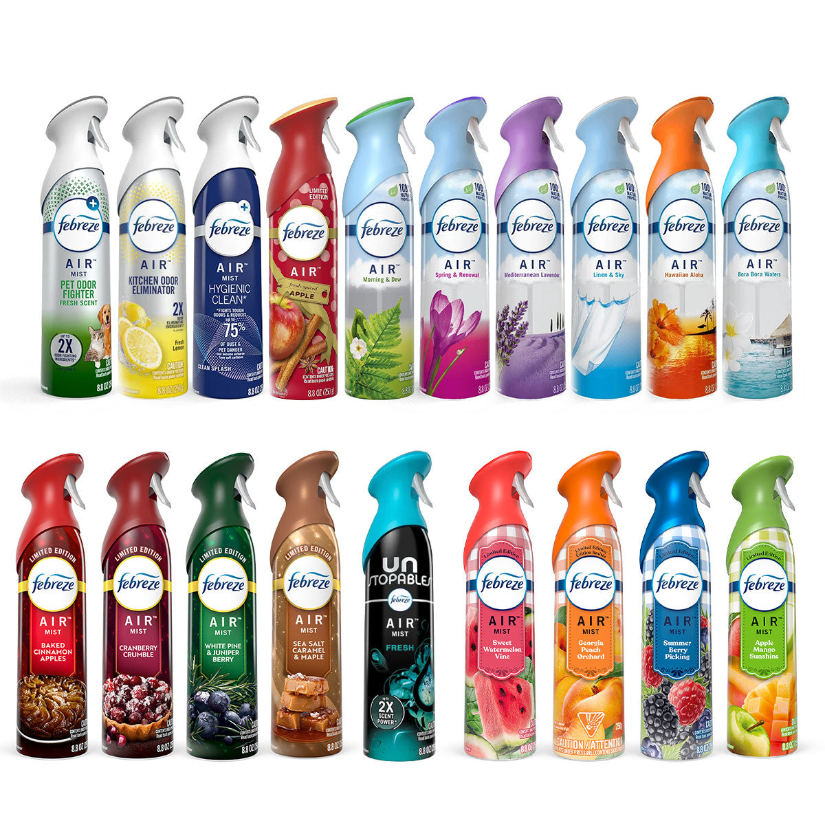 Eliminador de olores y Aromatizante Febreze Air, Variedades