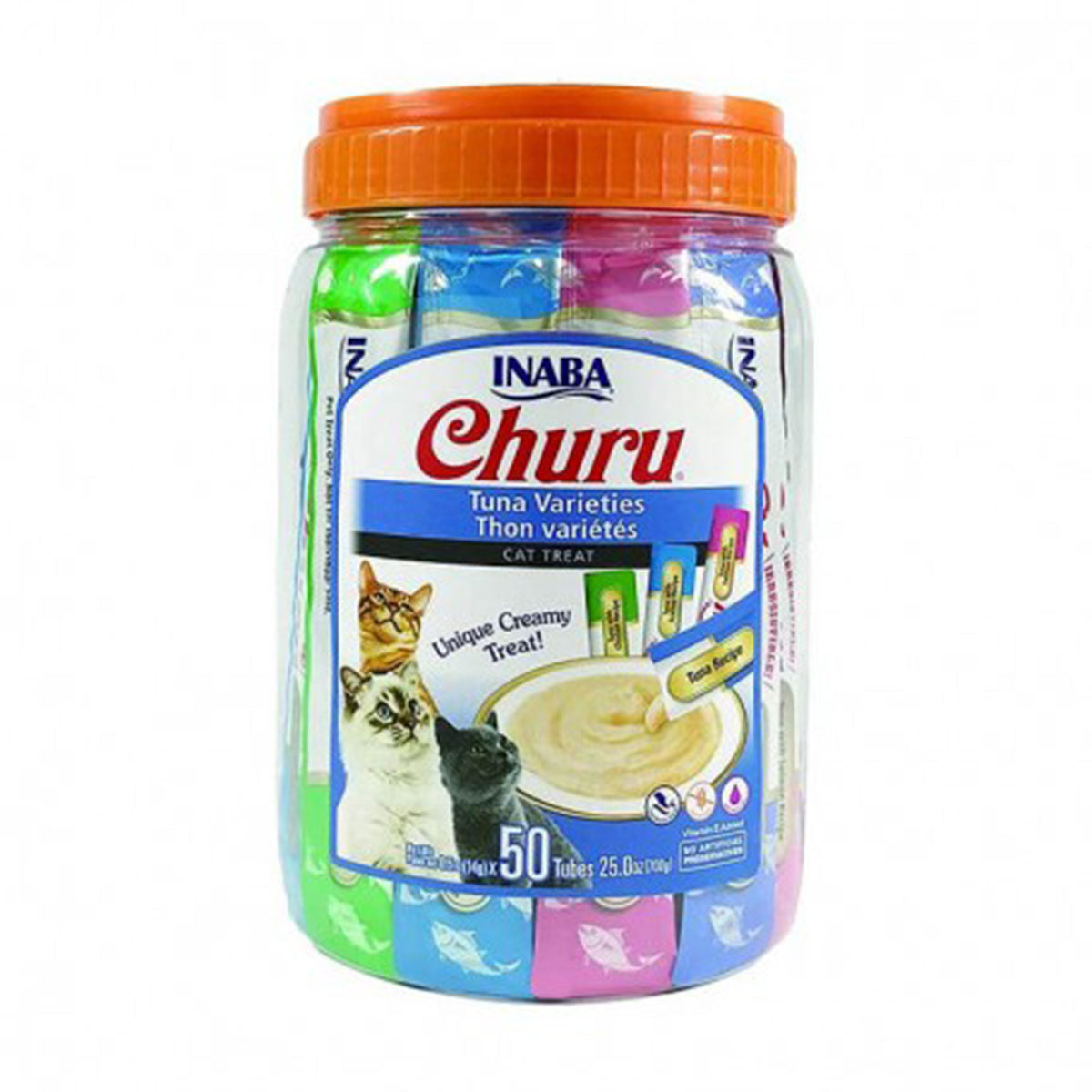 Churu para Gatos Mega Pack sabores Atún Inaba (50 tubos de 14 gr)