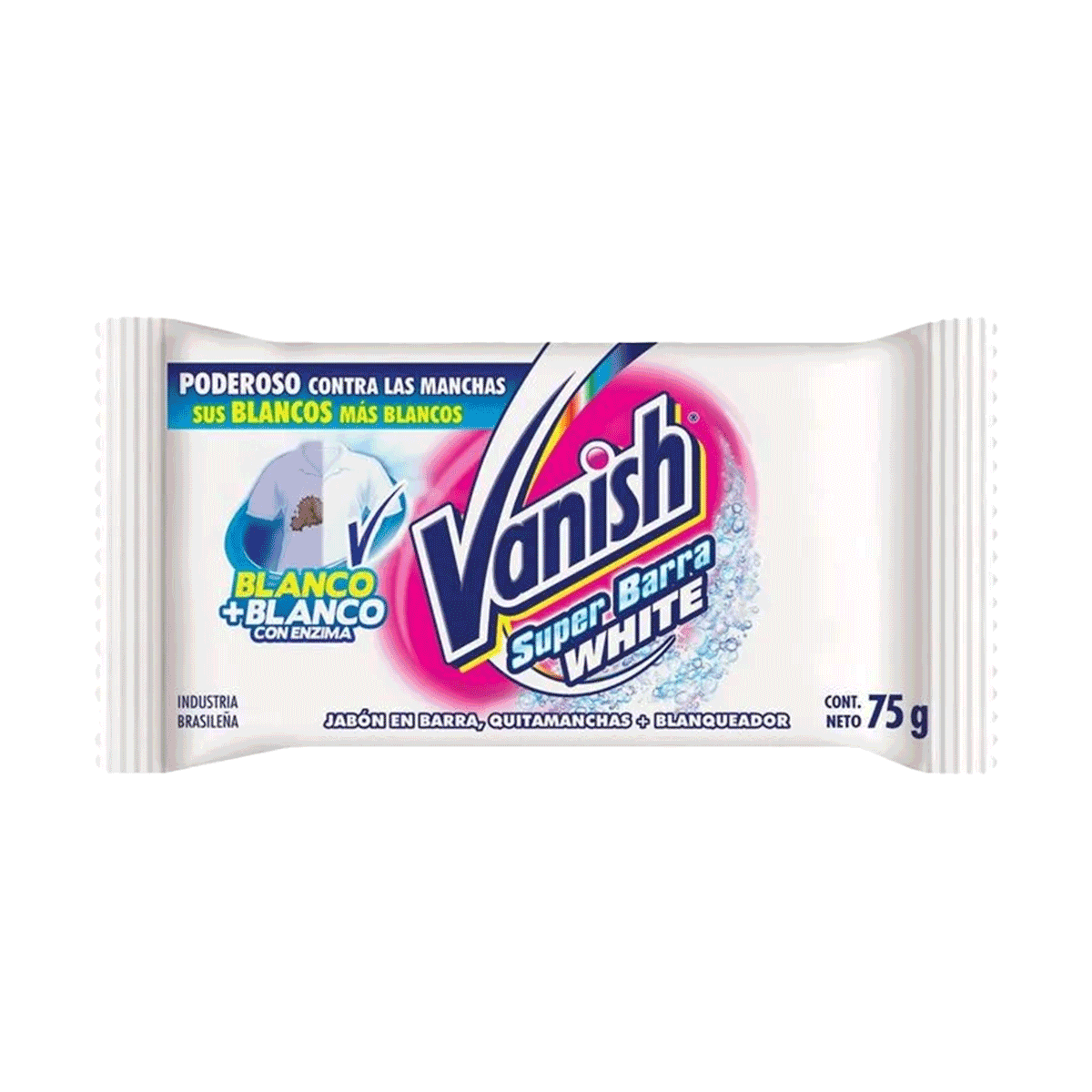 Quitamanchas Pretratado en Jabón Barra para Ropa Blanca Vanish 75 gr