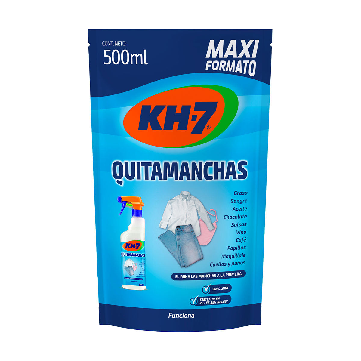 Quitamanchas para Ropa y Telas KH-7 Doy pack 500 ml