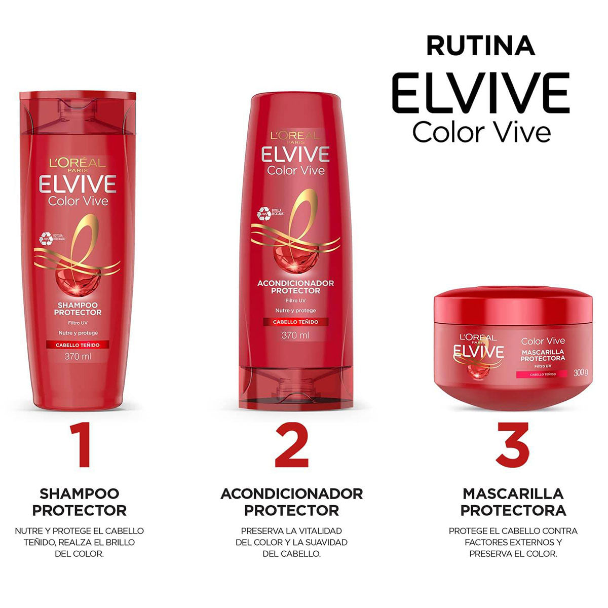 Mascarilla Protectora Color Vive para cabello teñido L'Oréal Elvive 300 gr
