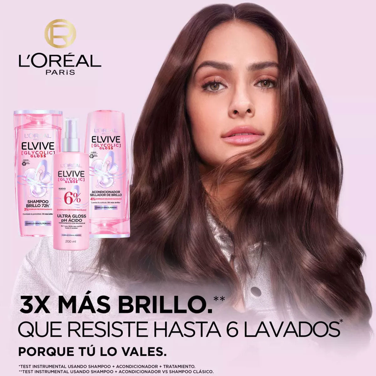 Acondicionador Sellador de Brillo Glycolic Gloss L'Oréal Elvive 370 ml