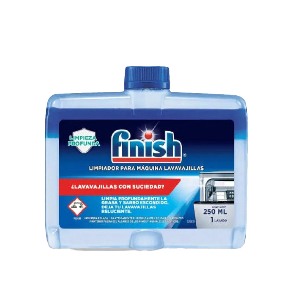 Limpiador para Máquina Lavavajillas Finish 250 ml (1 lavado)