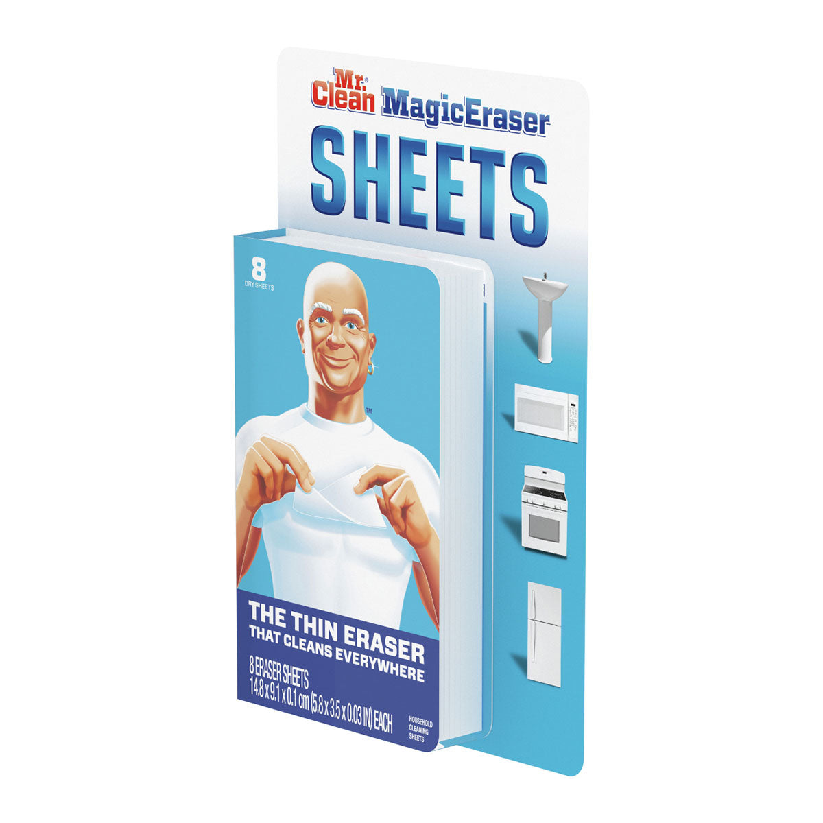 Hojas de Borrar (Magic Eraser Sheets) para espacios difíciles de alcanzar Mr. Clean 8 unidades
