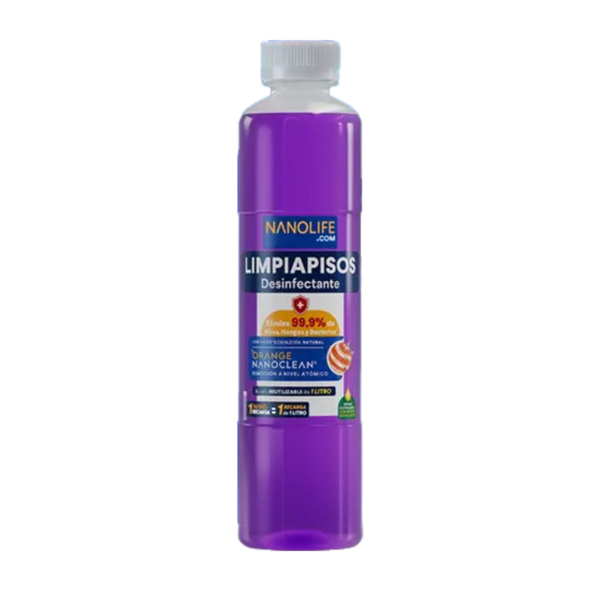 Limpiapisos desinfectante aroma lavanda 1 litro Nanolife 🇨🇱🍃 Producto Chileno Sustentable