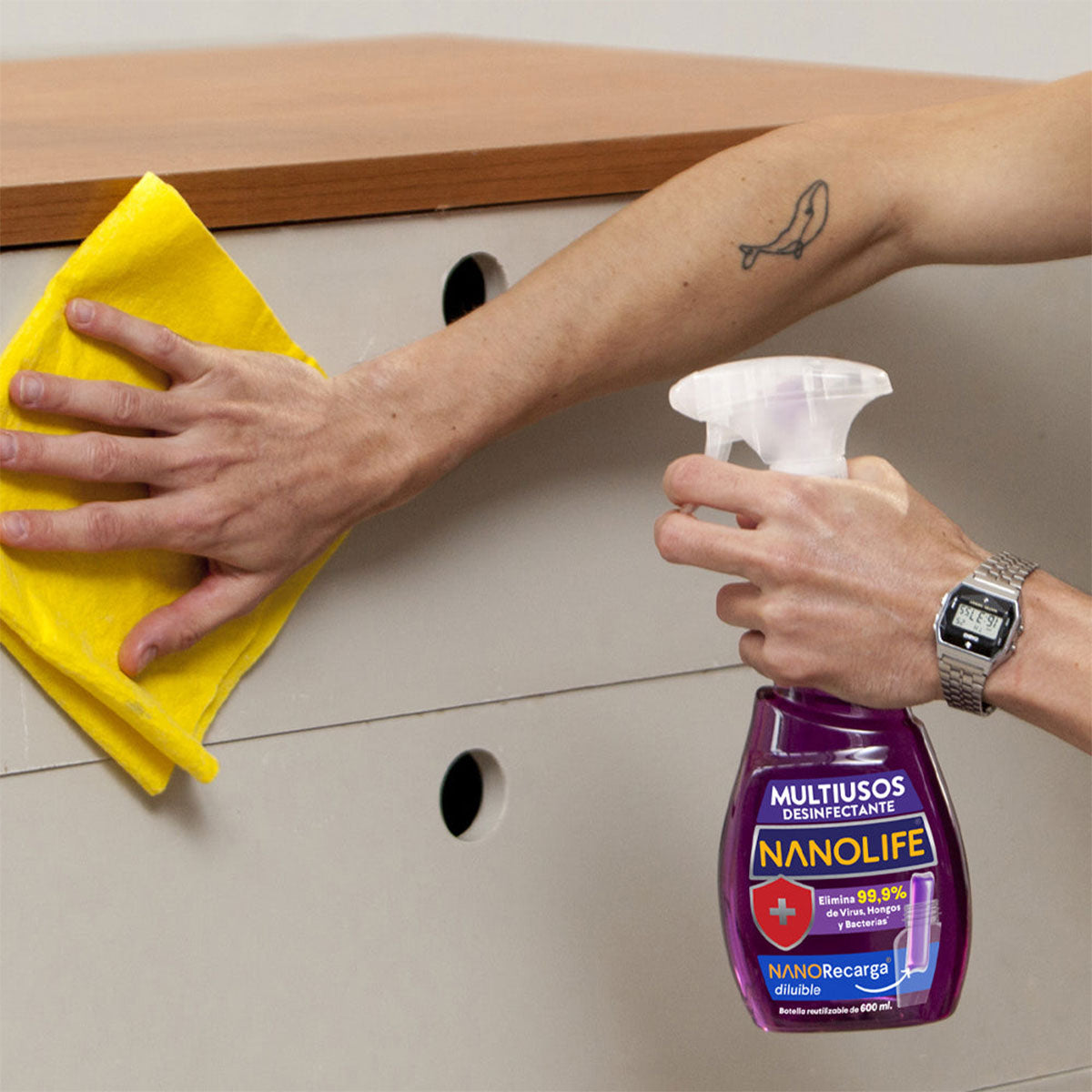 Recarga Limpiador multiusos desinfectante aroma lavanda 30 ml diluible rinde hasta 750 ml Nanolife. 🇨🇱🍃 Producto Chileno Sustentable