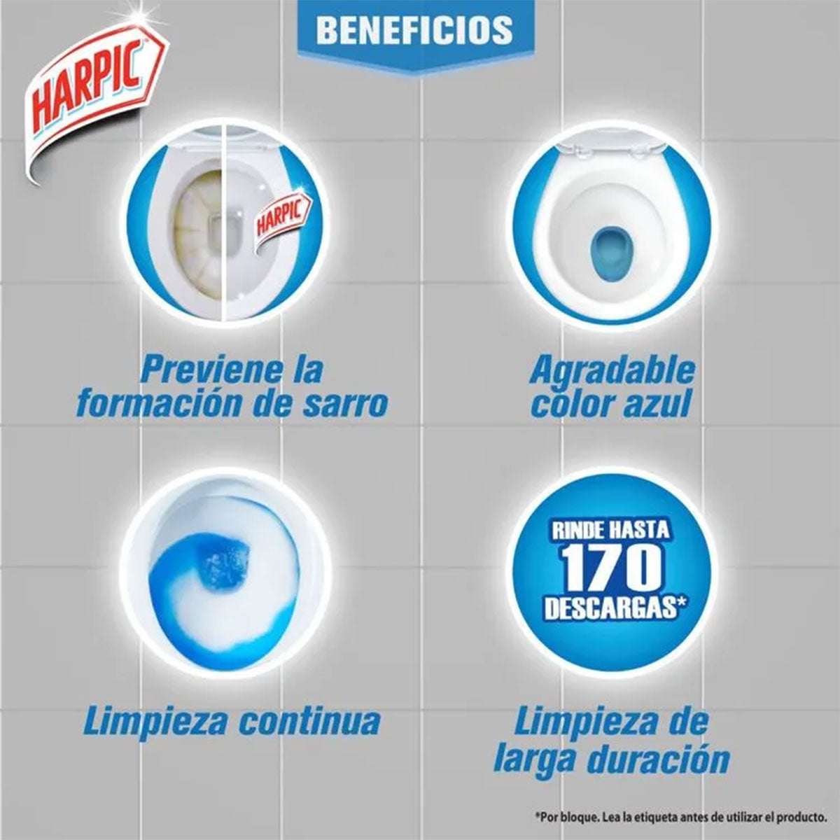 Pastillas para estanque WC Harpic 45 gr Econo Pack 5 unidades