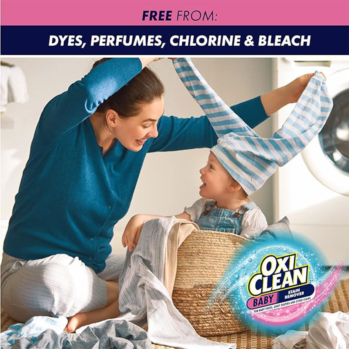 Quitamanchas para Ropa y Juguetes de Bebé en Polvo sin Cloro OxiClean 1,37 kg