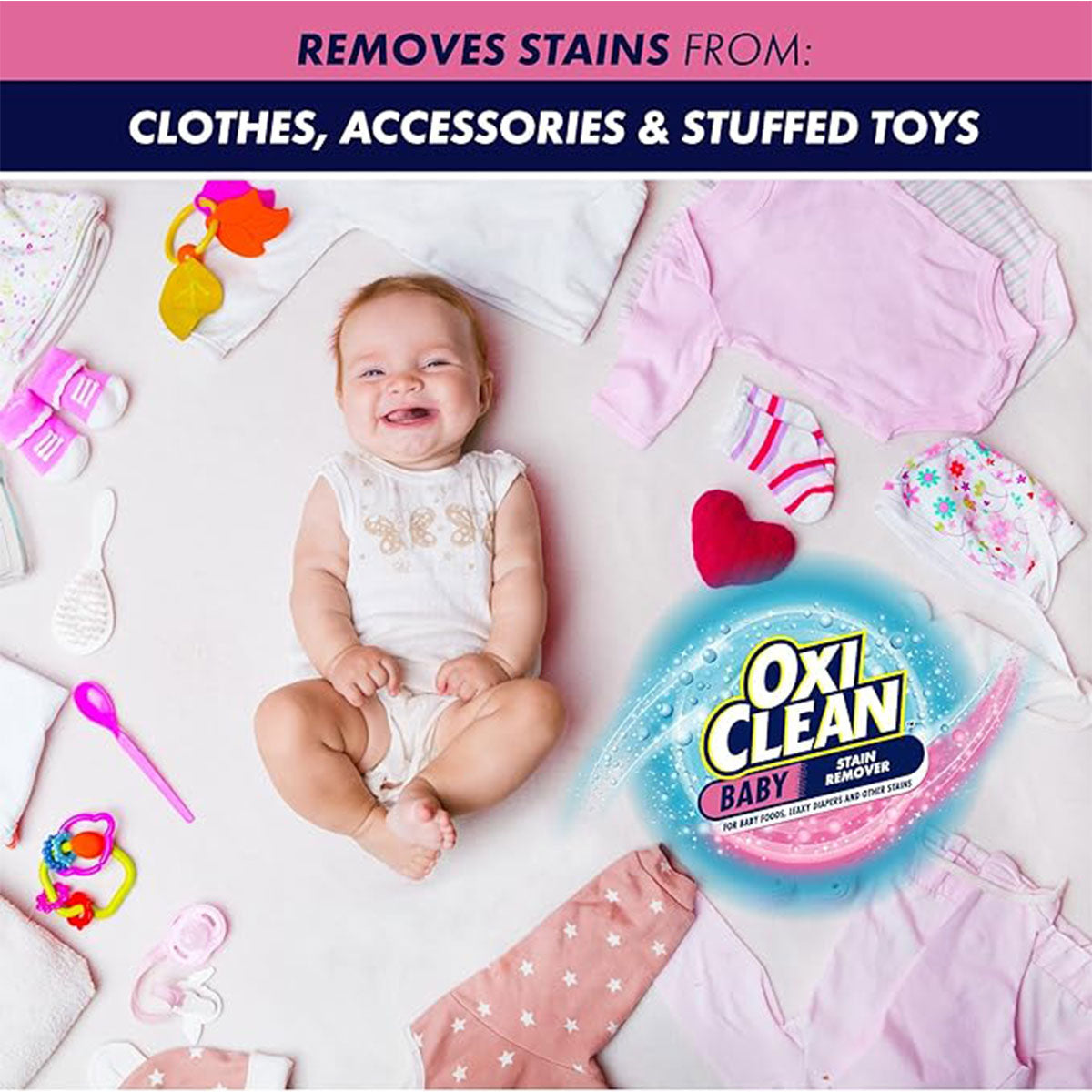 Quitamanchas para Ropa y Juguetes de Bebé en Polvo sin Cloro OxiClean 1,37 kg