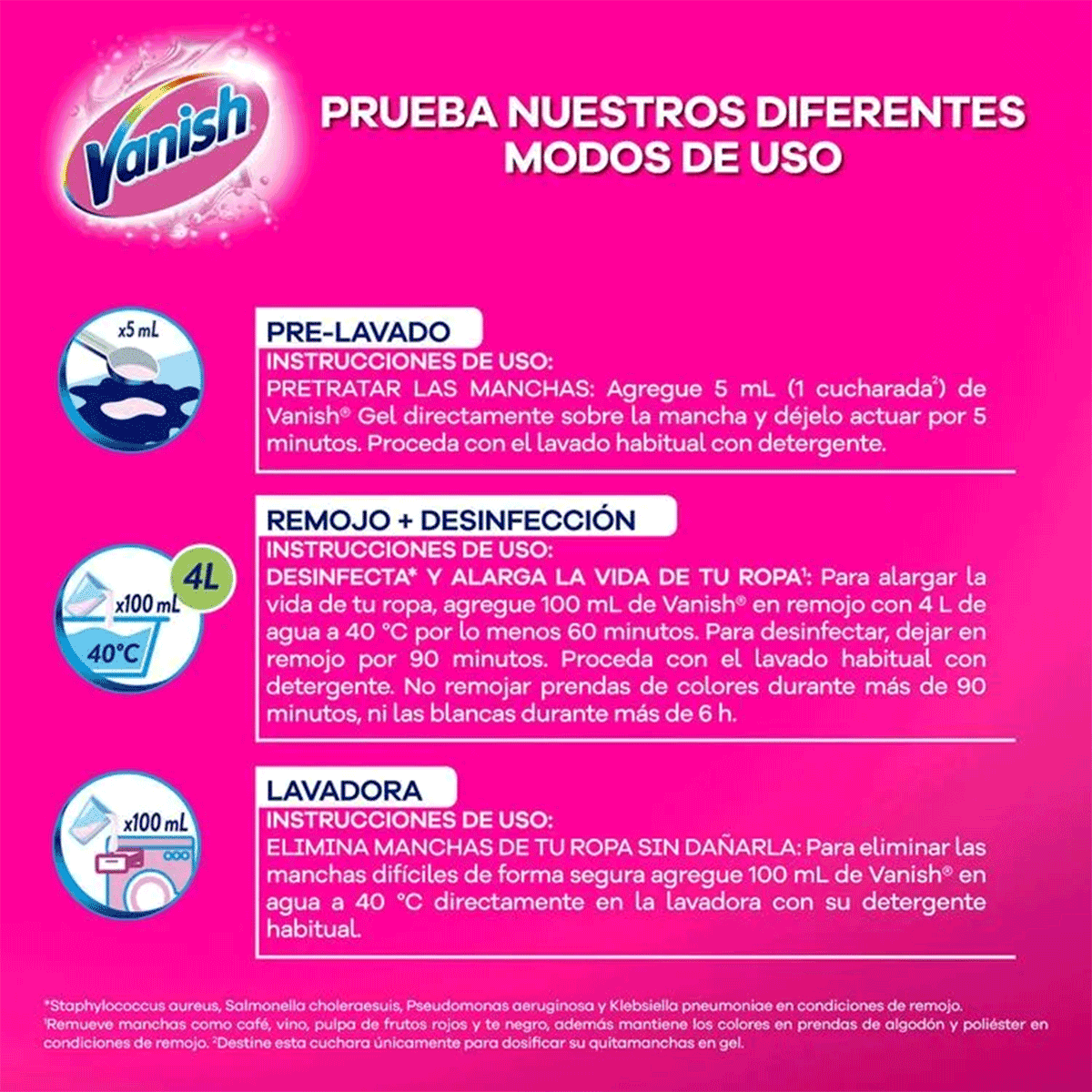 Quitamanchas Líquido Ropa Blanca Recarga Vanish 1,8 litros